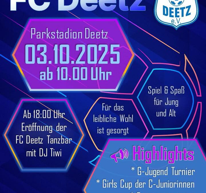 Vereinsfest & Tag der offenen Tür beim FC Deetz – 3. Oktober 2025