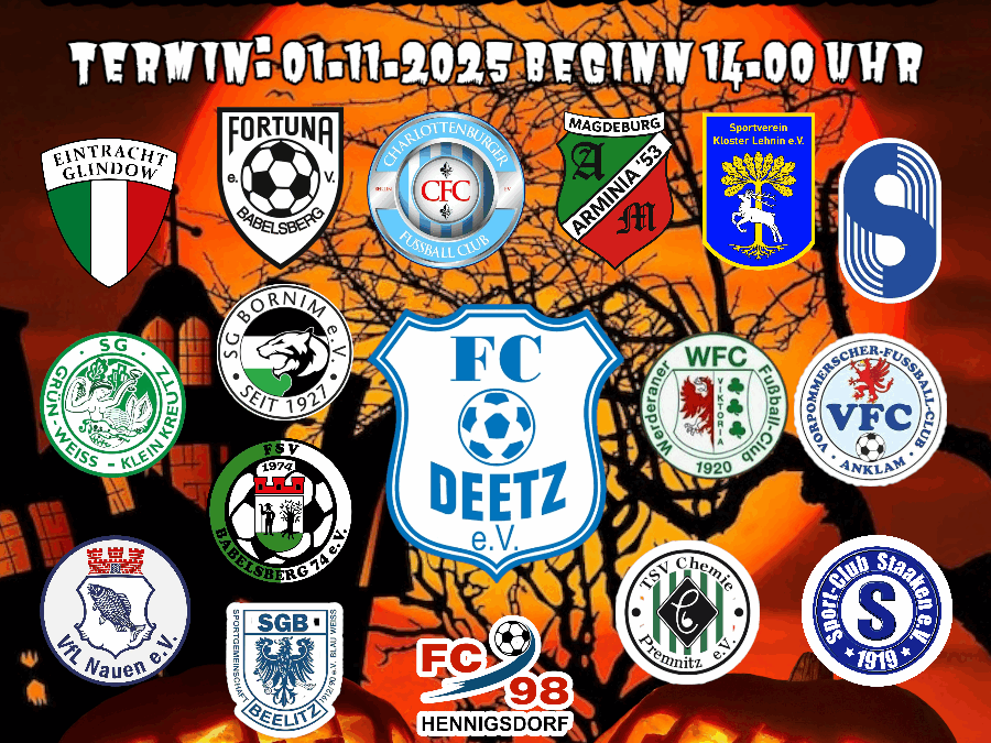 Halloween-Flutlichtturnier beim FC Deetz mit 18 F-Junioren Mannschaften