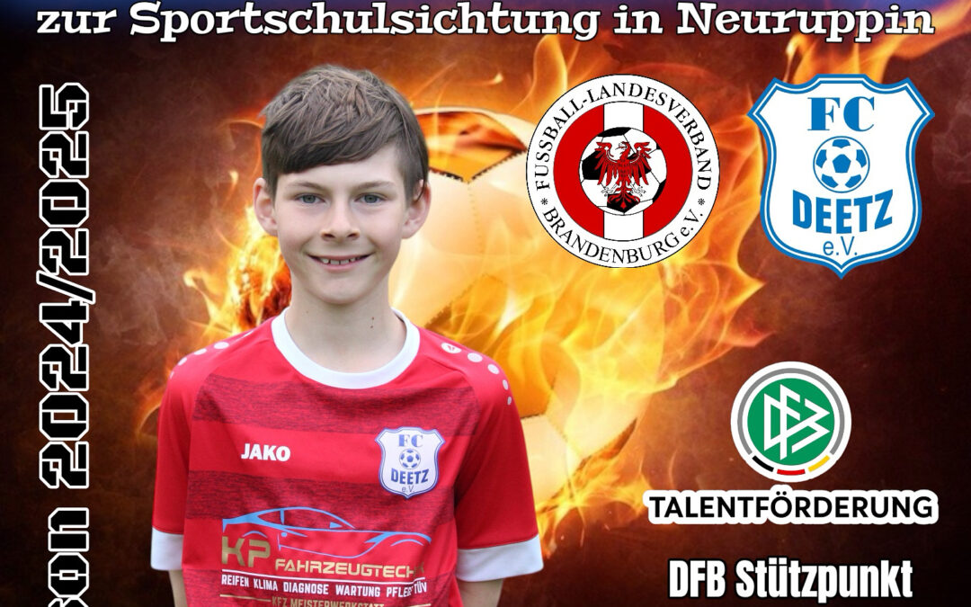 Nächster Deetzer Nachwuchskicker für Sportschulsichtung nominiert