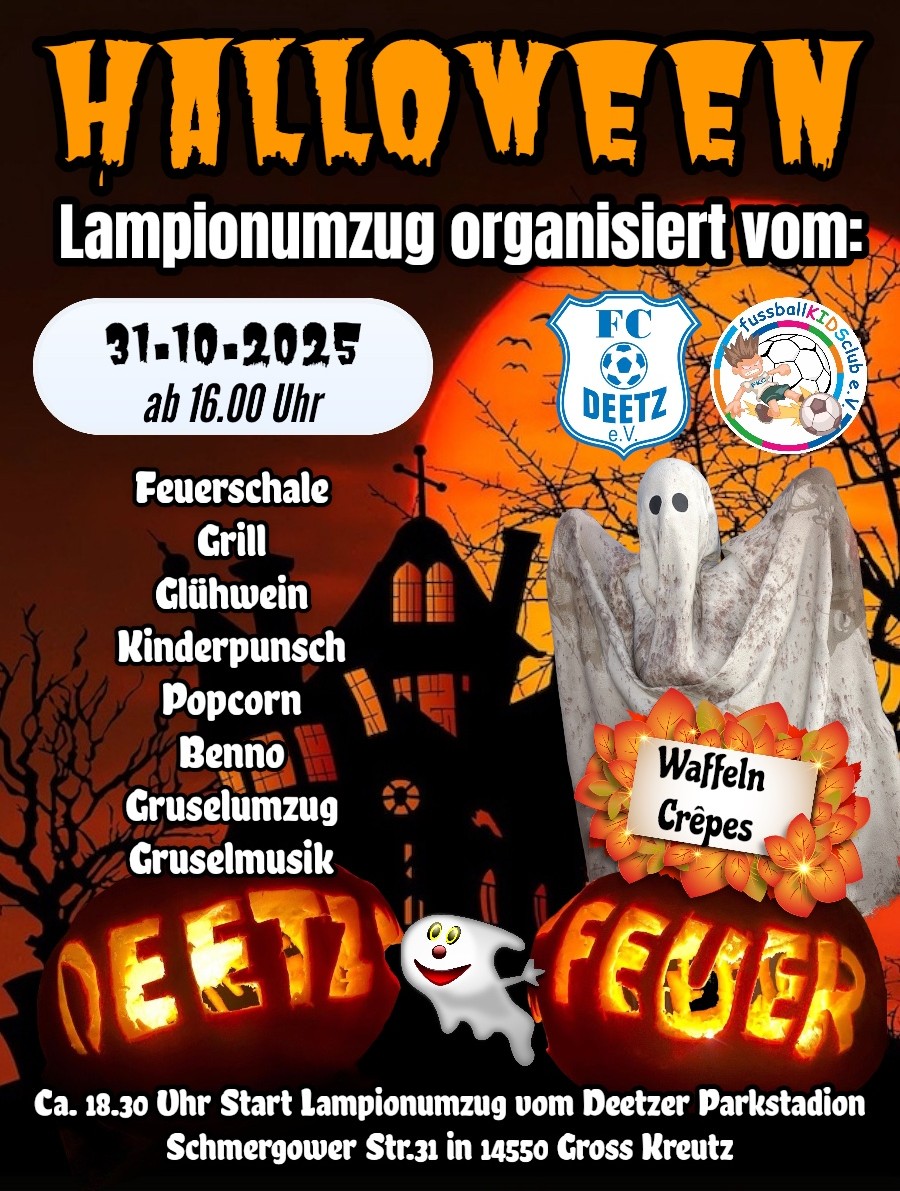 Hallweenparty im Deetzer Parkstadion am 31.10.2025