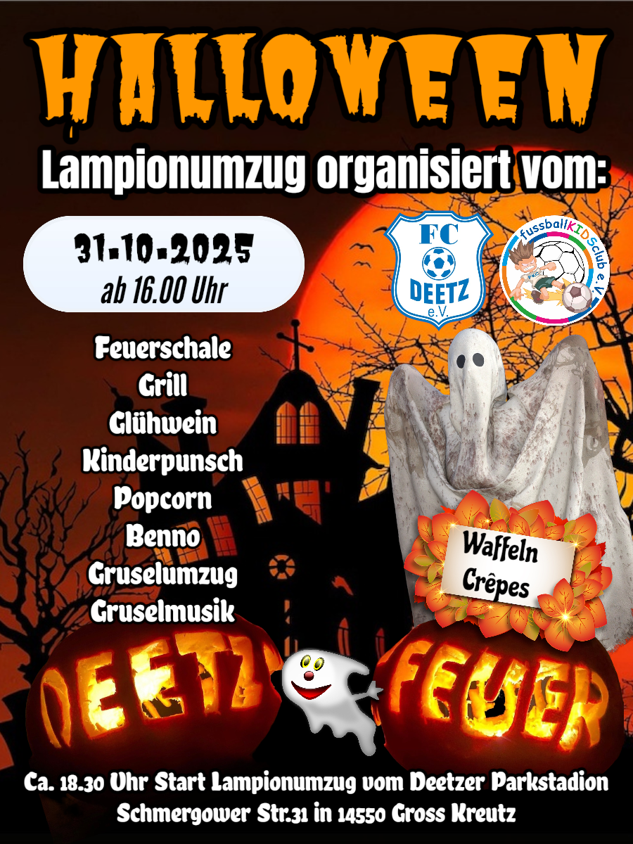 Hallweenparty im Deetzer Parkstadion am 31.10.2025