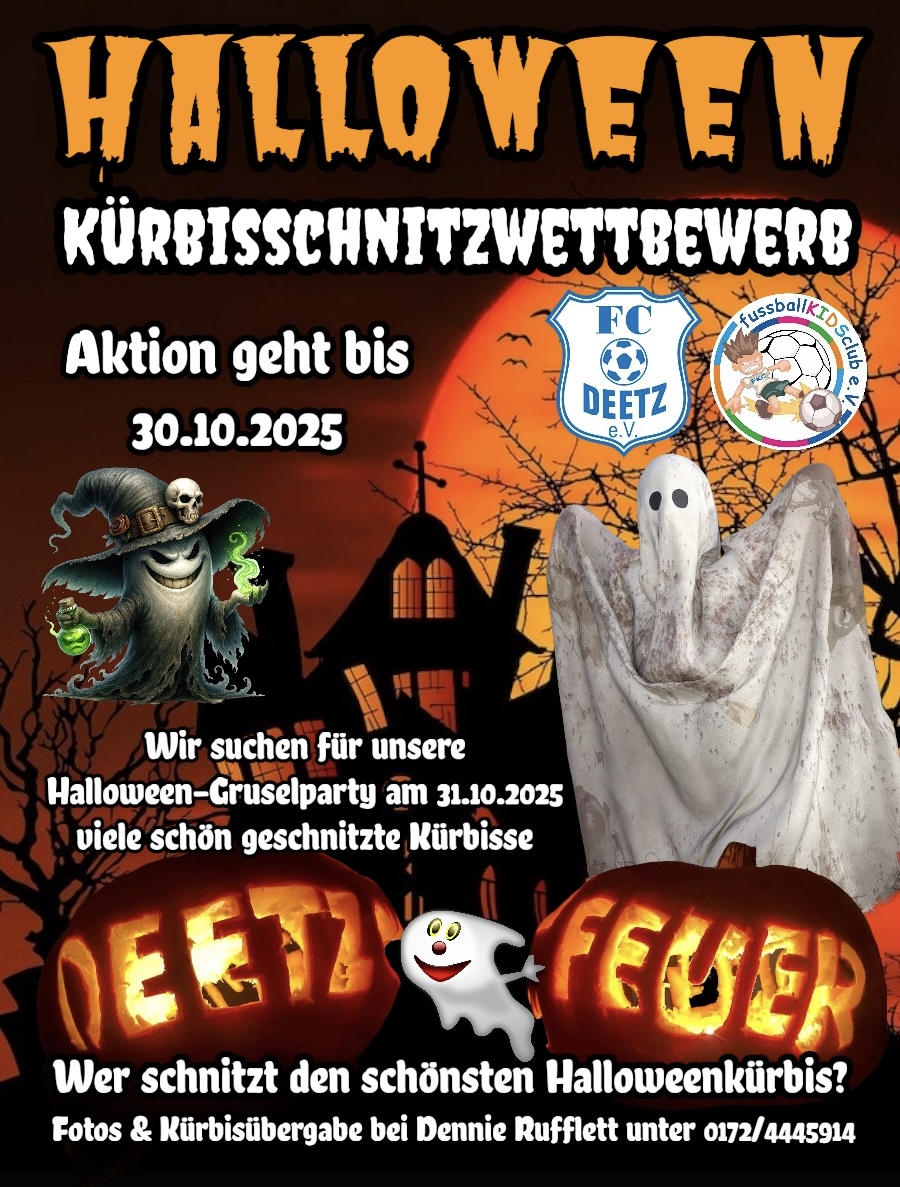 Kürbisschnitzwettbewerb beim FC Deetz und fussballKIDSclub e.V.