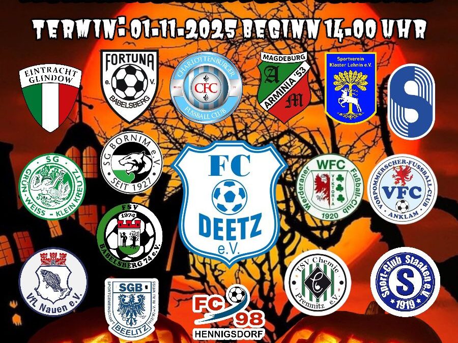Über 500 Besucher erwartet – F-Junioren Halloween-Flutlichtturnier im Deetzer Parkstadion